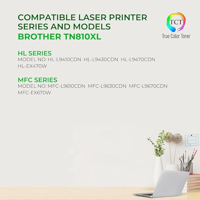 TCT TN810XL Black Toner Cartridge 2 Pack - Image 2