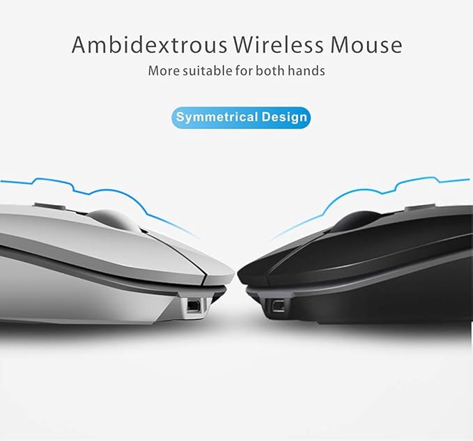 Uciefy Q5 Slim Rechargeable Wireless Mouse, 2.4G Portable Optical Silent Ultra - Image 8