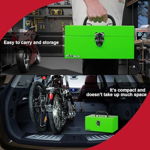 p.i.t. metal tool box 12 inch,portable small toolbox, package contents
