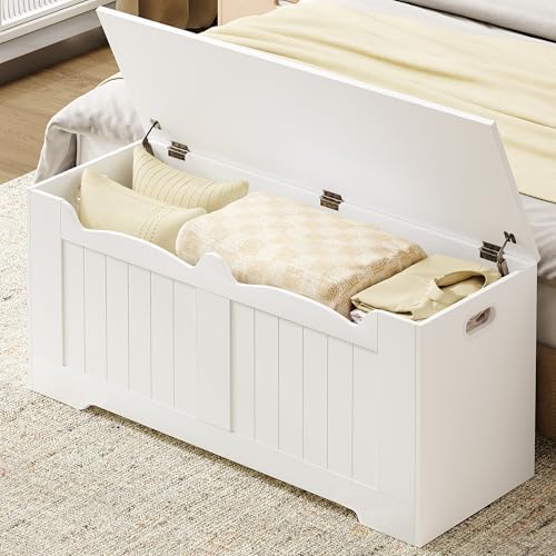 hzuaneri 43" farmhouse storage chest | 55 gal shown in use