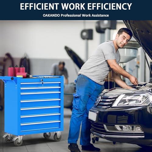7-drawer metal rolling tool chest with wheels,tool storage, package contents
