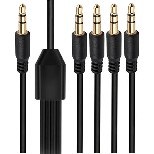 Kework 1.6ft 3.5mm Splitter Audio Cable, 1 Male to 4 Ways Male 1/8 Inch 3.5mm - Image 2