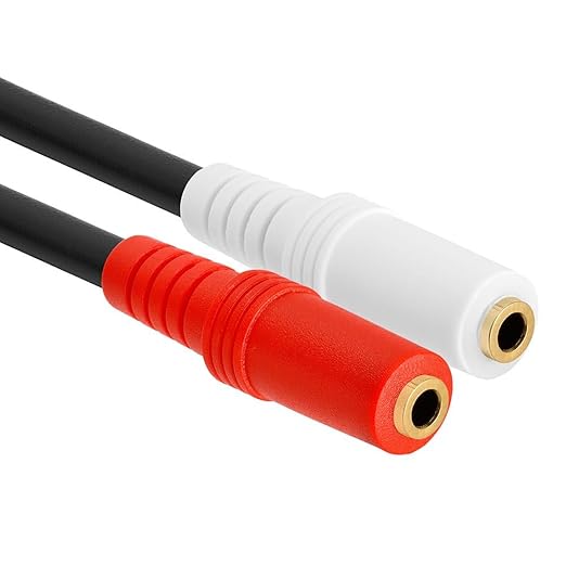 Cmple - 5 Pack 3.5mm Audio Stereo Y Splitter Extension Cable - 2 Ports 3.5mm - Image 3