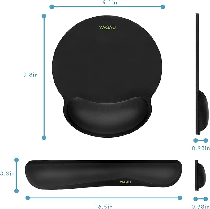 Comfy Mee Premium Memory Foam Keyboard and Mouse Wrist Rest Pads Set- - Image 7