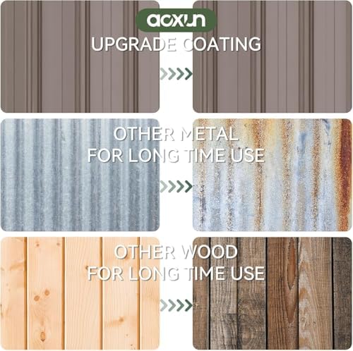 aoxun 14x12 ft outdoor storage shed, metal shed on a desk or shelf