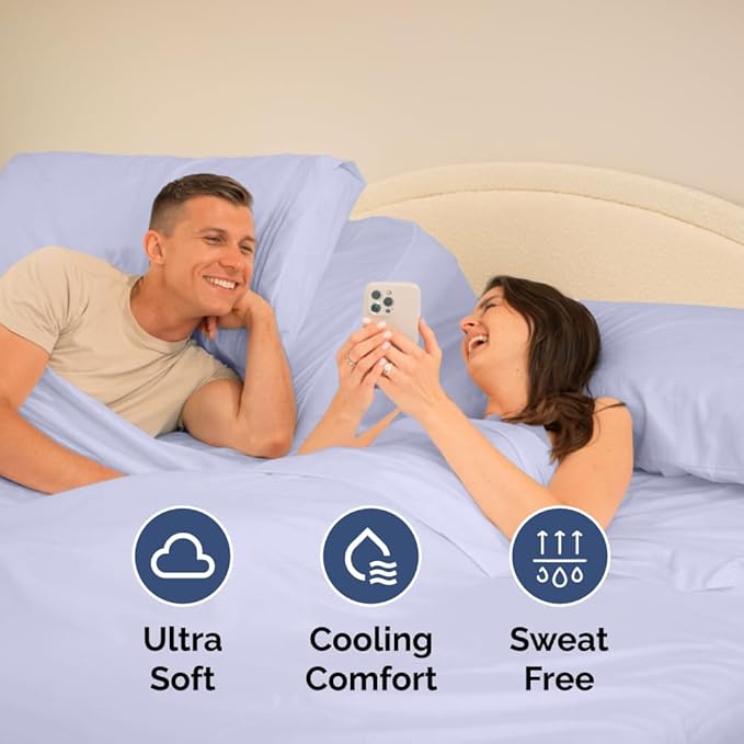Split Head King Sheet Set – 4 Piece Flex Split Top King Sheets - Image 6