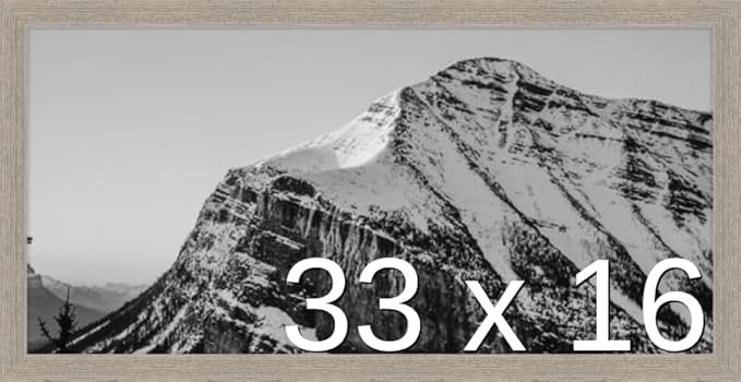 Frame It Easy 33 x 16 Rustic Gray Wood Frame by FrameItEasy