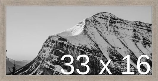 Frame It Easy 33 x 16 Rustic Gray Wood Frame by FrameItEasy