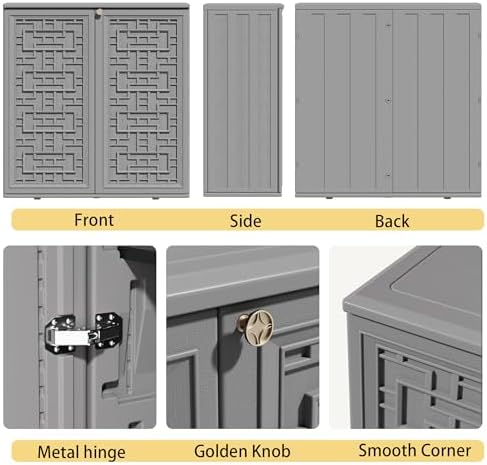 zzm hdpe outdoor storage shed, outdoor plastic storage, package contents