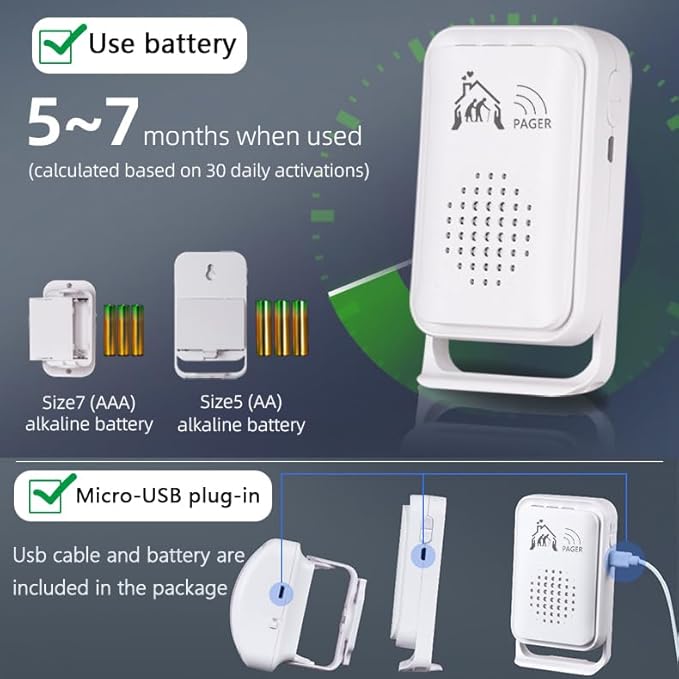 Bed Alarm for Elderly Adults Wireless，Bed Sensor Alarm and Fall Prevention for - Image 5