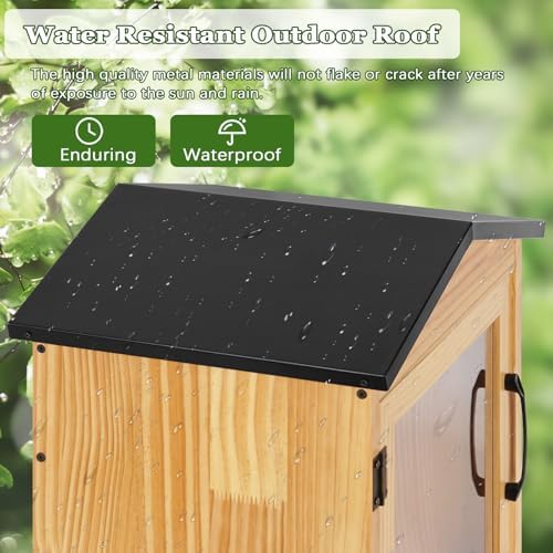 outdoor library outdoor book box storage, 13x11x16 inch, side view