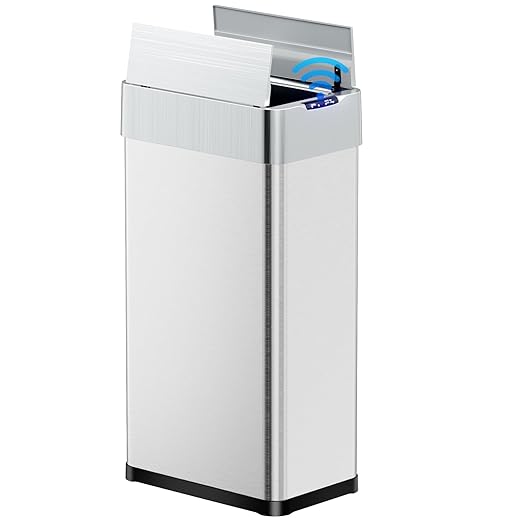 TLSUNNY 21.1 Gallon Automatic Trash Can, Stainless Steel Motion Sensor Garbage by TLSUNNY