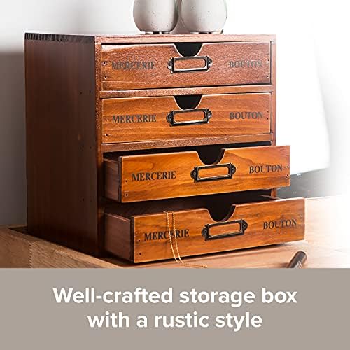 5-piece vintage organization and storage set - single on a desk or shelf