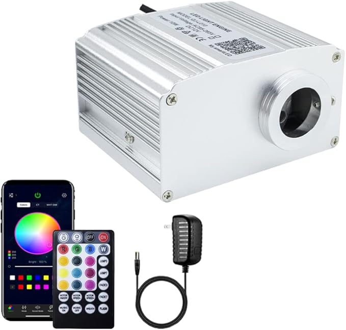 AZIMOM 10W Twinkle Fiber Optic Starlight Box Sound Activated RGBW Fiber Optic by AZIMOM