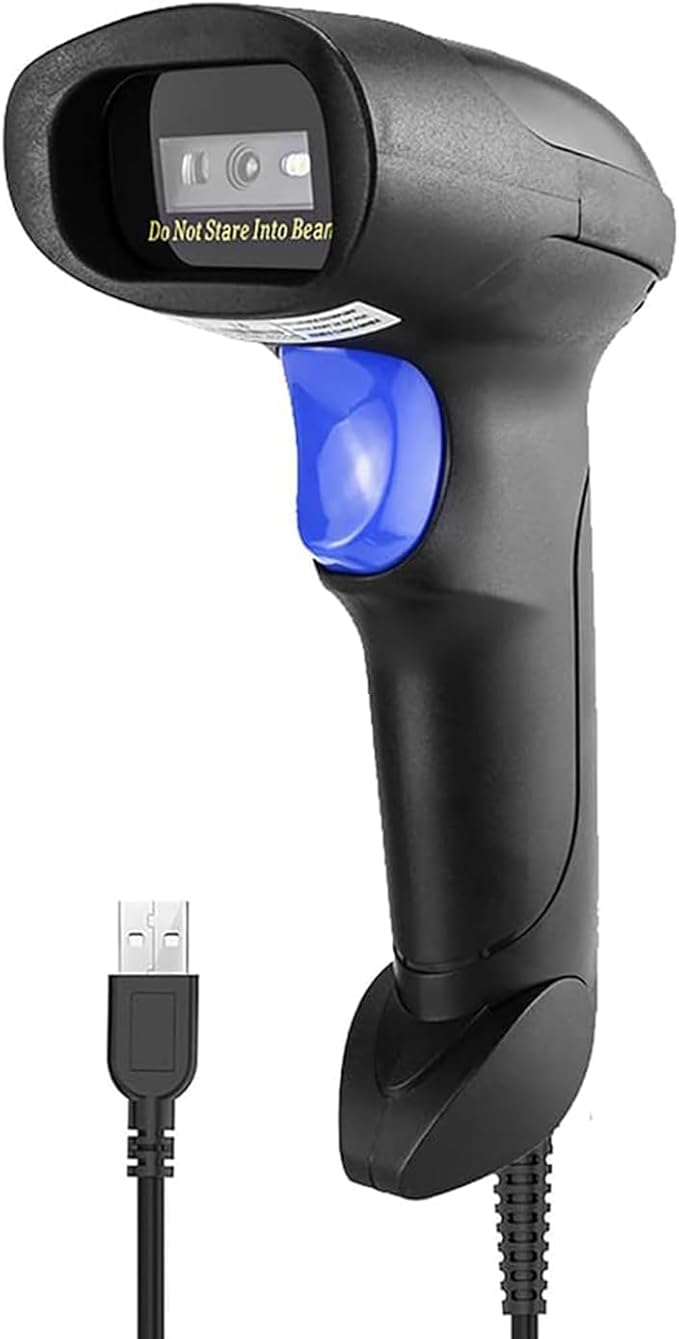 NetumScan USB 1D Barcode Scanner, Handheld Wired CCD Barcode Reader Supports by NetumScan