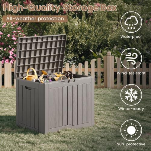 nunu lab 35 gal outdoor storage box waterproof, close-up detail