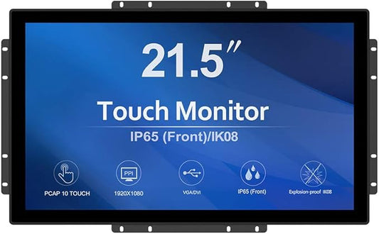 GreenTouch 21.5 inch 10 Points Touch Front IK08/IP65 Open Frame Touch Monitor by GreenTouch