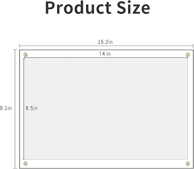 Kalami 8.5x14 Acrylic Wall Mount Picture Frame Self Adhesive, No Drill Floating - Image 3