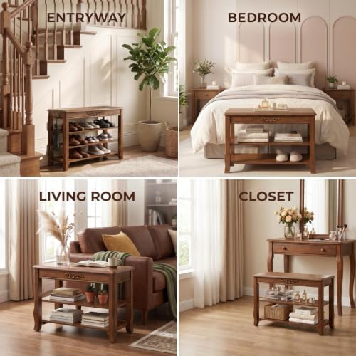 shoe rack bench with lift-top storage,3-tier shoe storage, view 9
