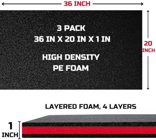 onreva tool box foam organizer 36x20x1 inch 3pack shown in use