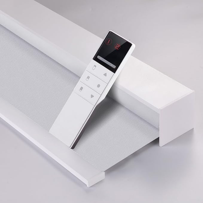 ZSHINE Motorized Blackout Window Blinds Customize Width Remote Control by ZSHINEHome
