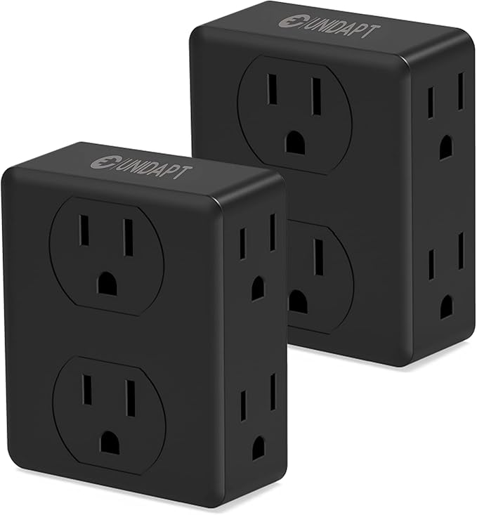 Multi Plug Outlet Splitter, Unidapt Multiple Outlets Extender Adapter by Unidapt