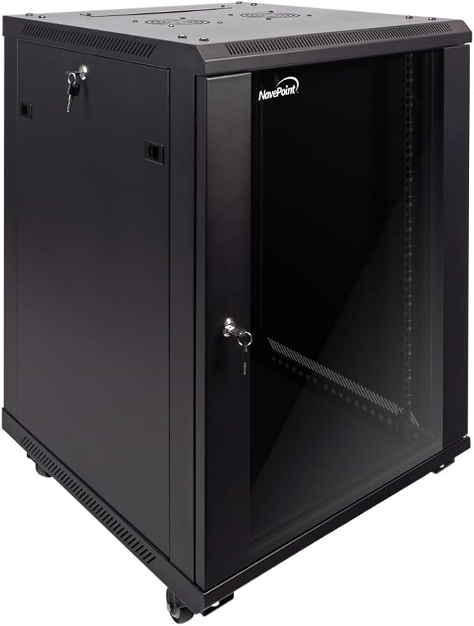 NavePoint 15U Server Cabinet Wall Mount Rack Enclosure - Image 5
