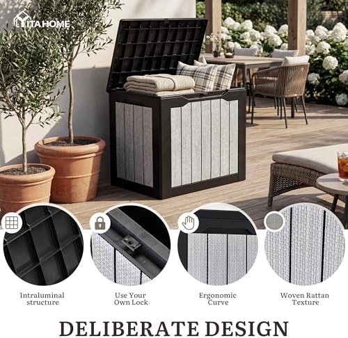 yitahome 30 gallon deck box shown in use