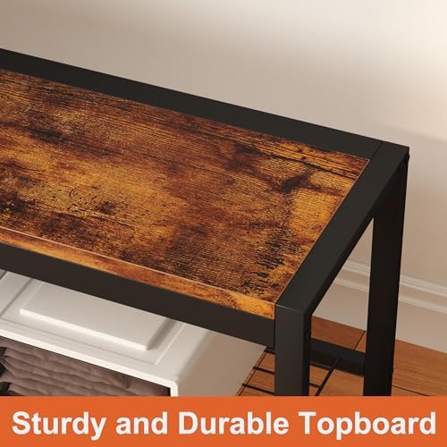 homefort shoe bench, modern industrial shoe storage bench, package contents