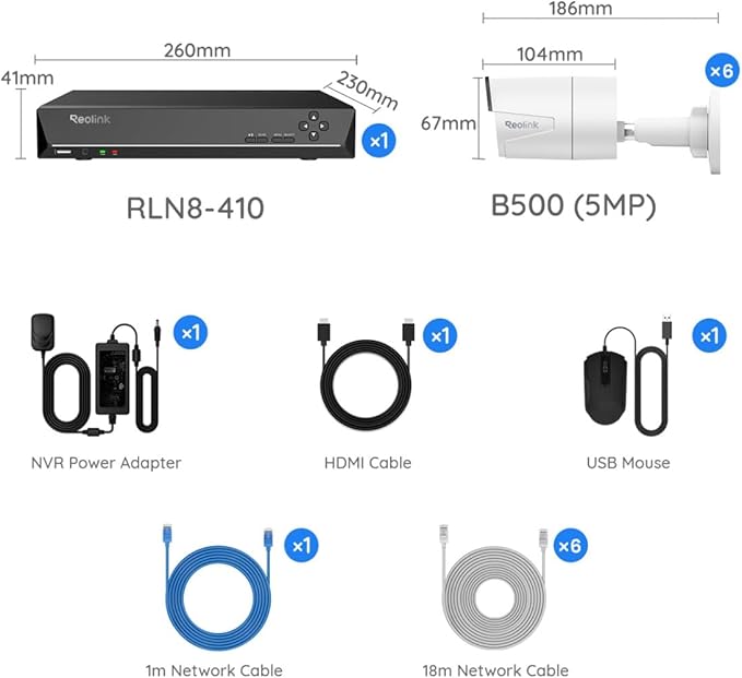 REOLINK 8CH 5MP Home Security Camera System, 4K/8MP 8CH NVR - Image 8