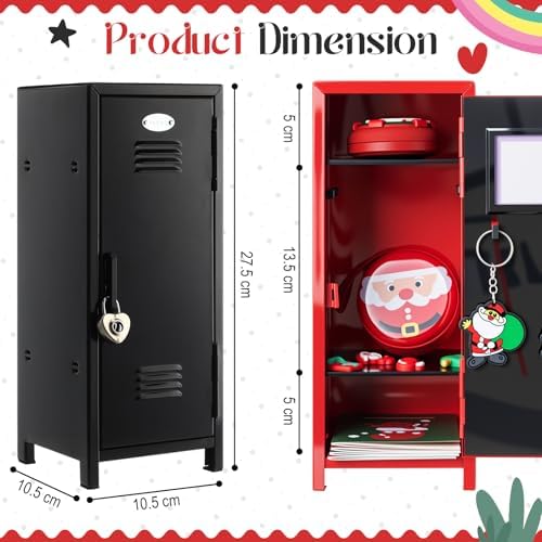 vercraft 2 pcs mini metal locker with lock, close-up detail