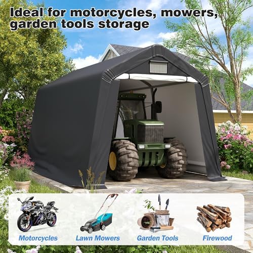 8' x 14' outdoor storage shelter shed, portable, package contents