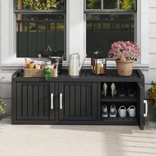 nunu lab shoe storage cabinet, waterproof shoe organizer shown in use
