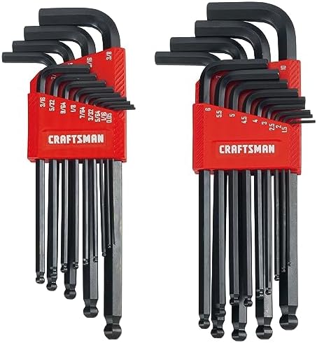 CRAFTSMAN Ball End Hex Key Set, SAE/MM, 26 Piece (CMHT26009)