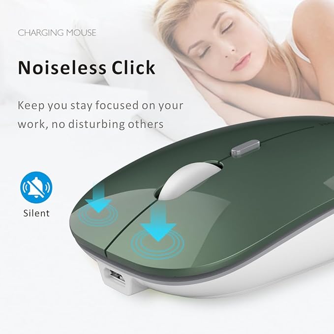 Uciefy Q5 Slim Rechargeable Wireless Mouse, 2.4G Portable Optical Silent Ultra - Image 4