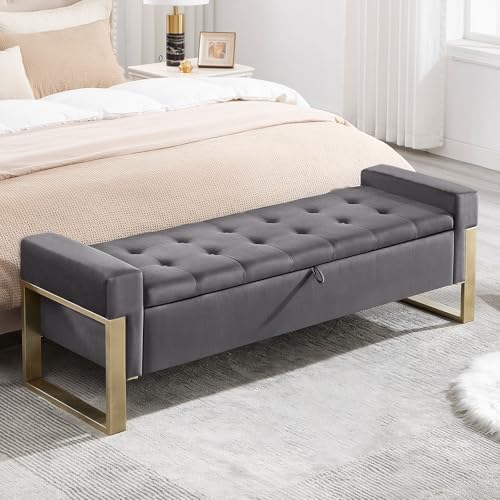 end of bed storage bench, 67'' benches for, front angle view