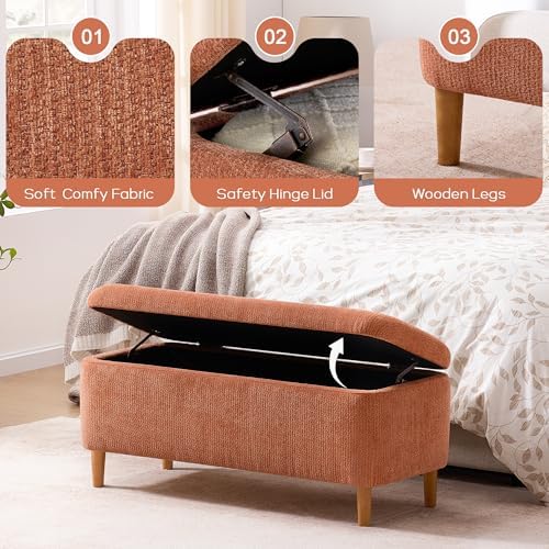 39.4”ottoman with storage set of 2,upholstered comfy storage, package contents