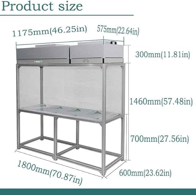 BEILOCKERY 110V Vertical Laminar Dust Free Workshop - Image 2