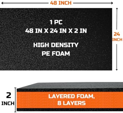 onreva tool box foam organizer 48x24x2 inch 1pc shown in use