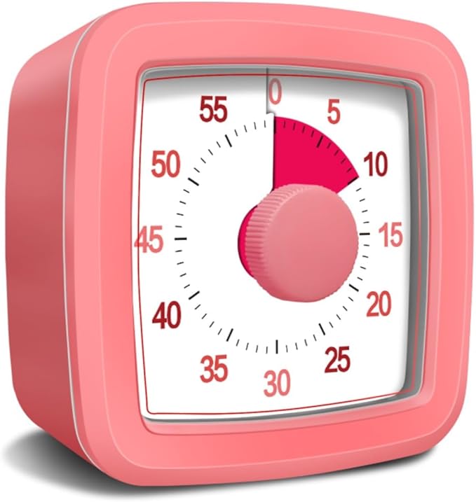 60 Minute Visual Timer for Kids and Adults, Non-Ticking 5.5 Inch Large Visual by Unknown