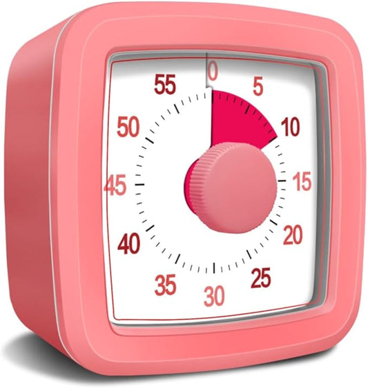 60 Minute Visual Timer for Kids and Adults, Non-Ticking 5.5 Inch Large Visual by Unknown