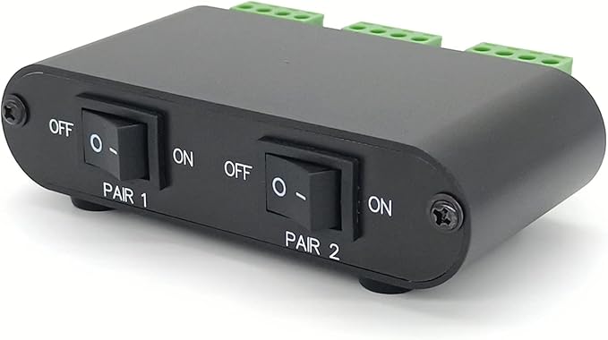 TENEALAY 2-Way Audio Stereo Speaker selector Switcher Box, Combiner Multi Zone - Image 4
