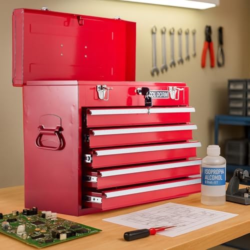 metal tool box with 5 drawers portable steel, package contents