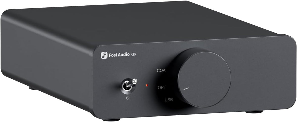 Fosi Audio Q6 Mini Desktop DAC, USB C Digital to Analog Audio Converter