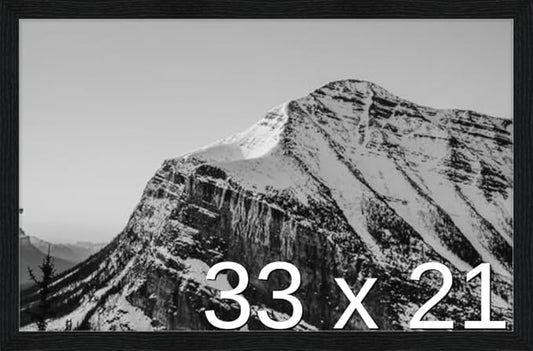 Frame It Easy 33 x 21 Black Grain Wood Frame by FrameItEasy