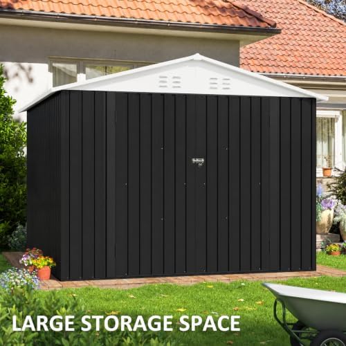 polar aurora 6x8 ft outdoor storage shed, view 9