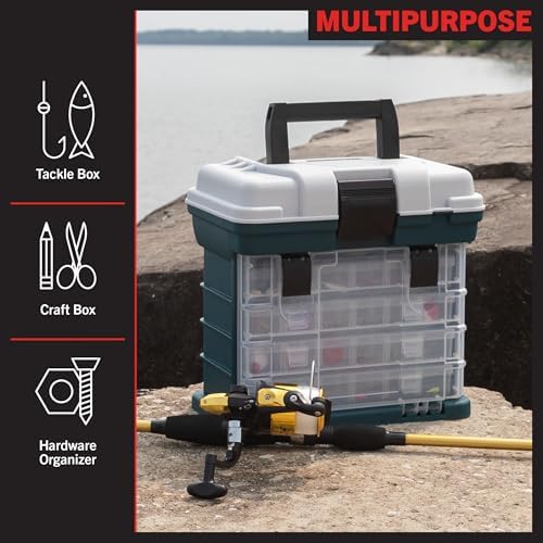 stalwart portable tool box small parts organizer, gray, package contents