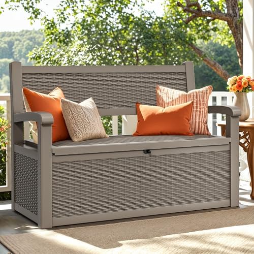 yitahome 80 gallon storage bench deck box on a desk or shelf