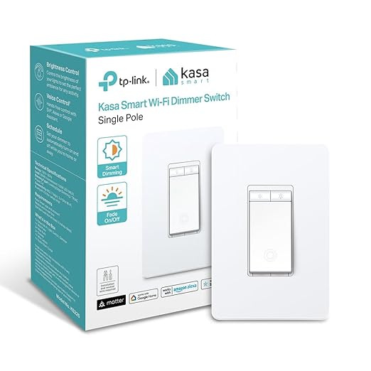Kasa Matter Smart Dimmer Switch: Voice Control w/Siri, Alexa & Google Assistant by KasaSmartbyTP-Link