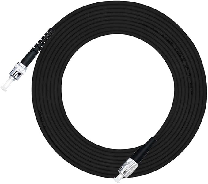 Jeirdus 50M FC to ST Outdoor Armored Simplex 9/125 SM Fiber Optic Cable Jumper by Jeirdus